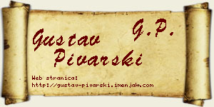 Gustav Pivarski vizit kartica